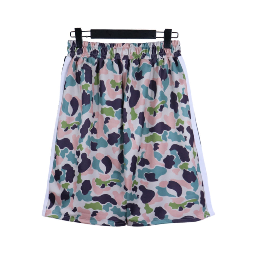 Palm Angle Shorts Palm Angels Casual Camouflage Printed Logo Shorts for Men and Women