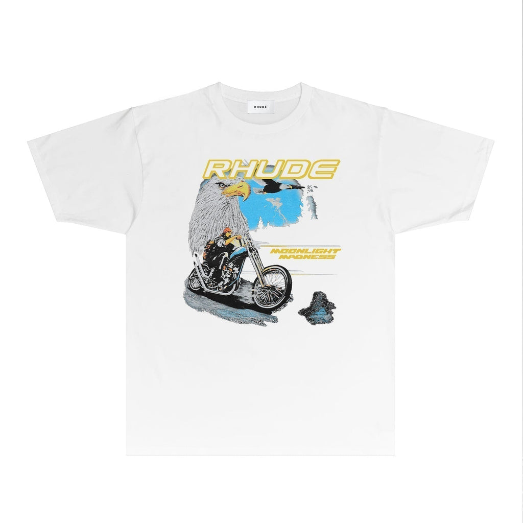 Rhude T-shirts Printed Trendy Pure Cotton